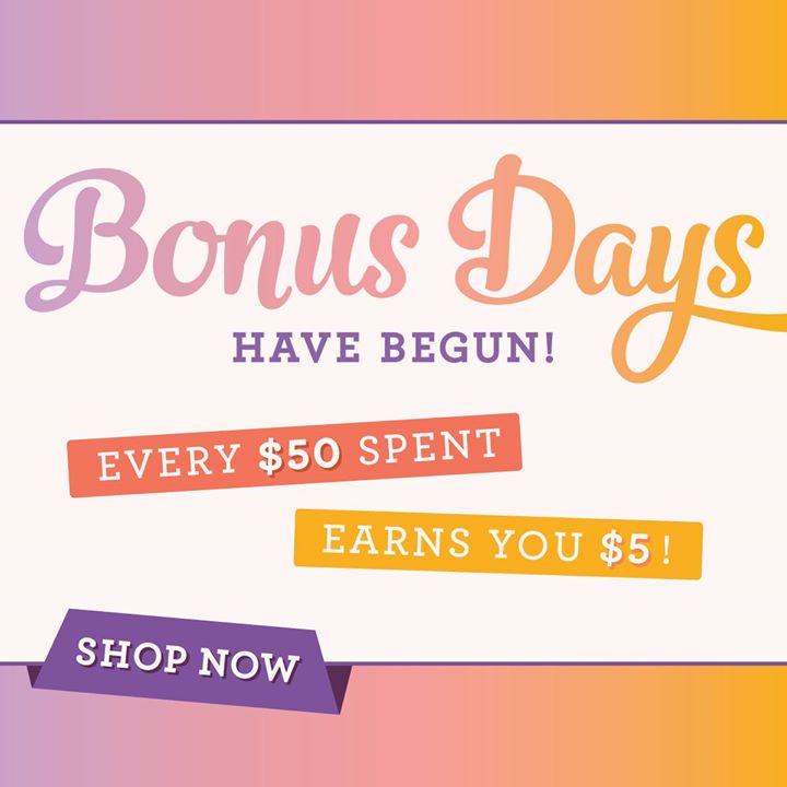 BONUS DAYS Shop now