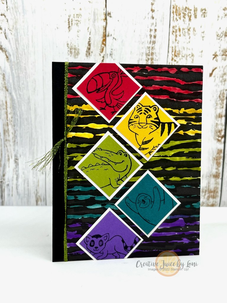 Jungle Pals Stampin' Up! Sale-a-Bration 2024 Rainbow Card