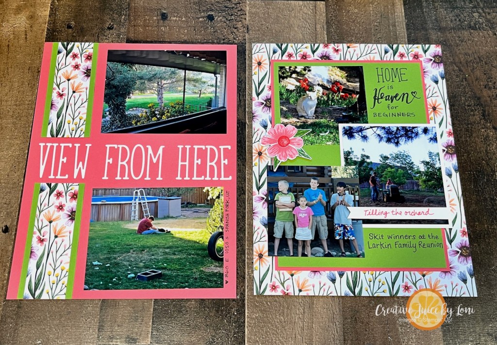 Floral Impressions Suite Scrapbook Layout, The View From Here