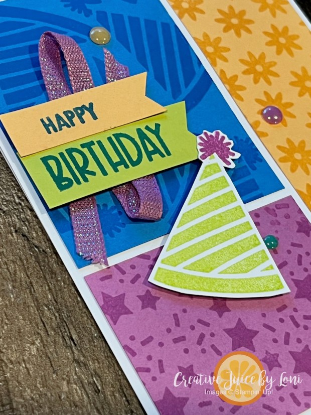 close up Stampin' Up! Reason to Celebrate and Seasonal Celebration birthday card