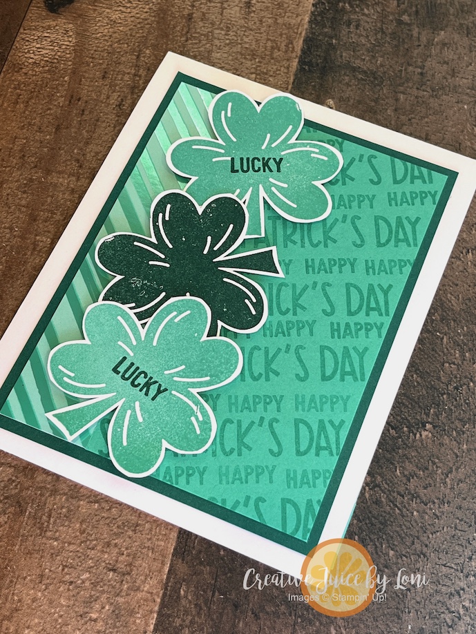 Stampin’ Up!®️ St. Patricks day Shamrock card with Reason to Celebrate and Seasonal Celebrations