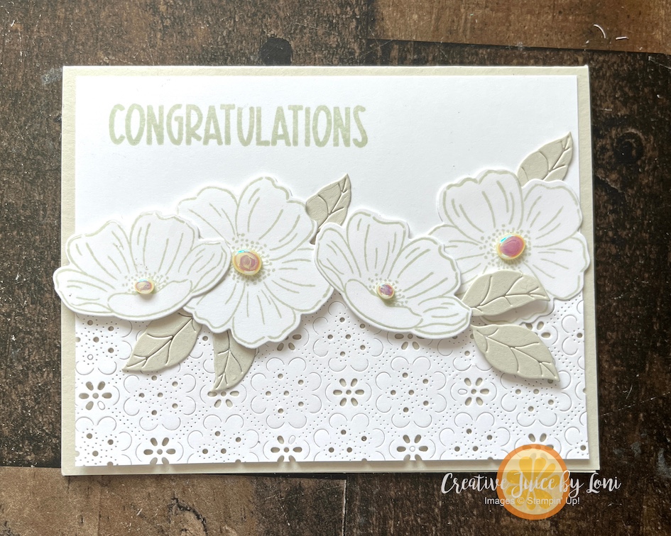 Stampin’ Up!®️ Lovely Arrangements in Beige and White for a Wedding