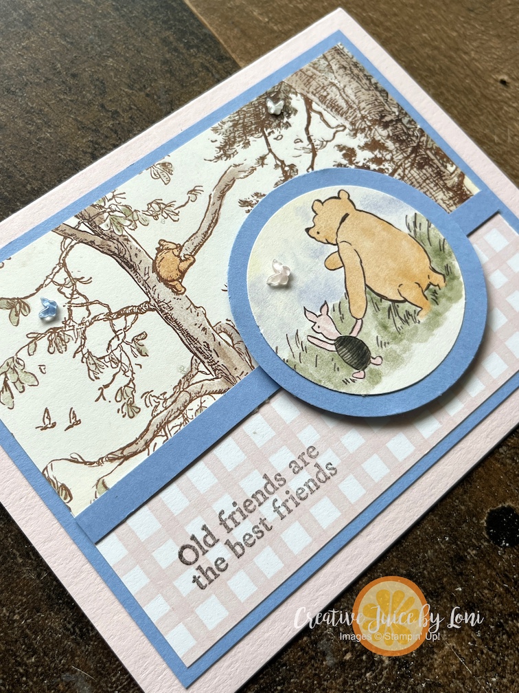 Silly Old Bear Designer Series Paper Old Friends Card with Circle Punches
